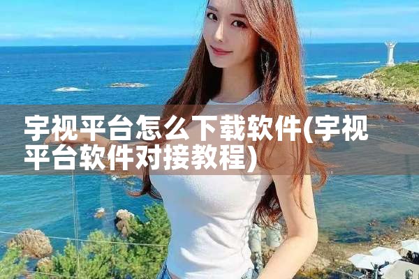 宇视平台怎么下载软件